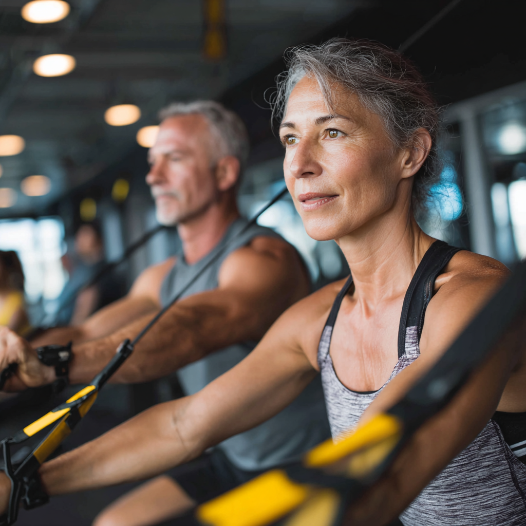 Oameni de toate vârstele în activități sportive